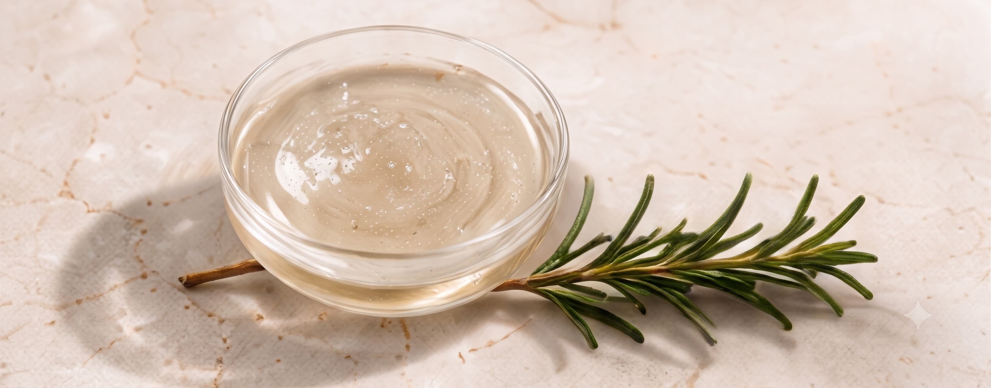 Rosemary extract in glass bowl
