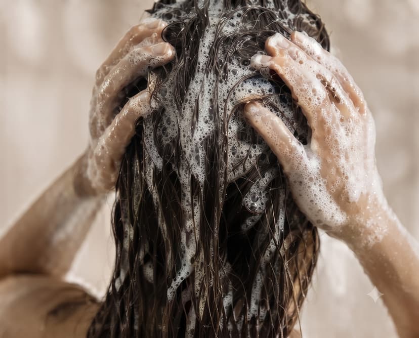 Massaging scalp
